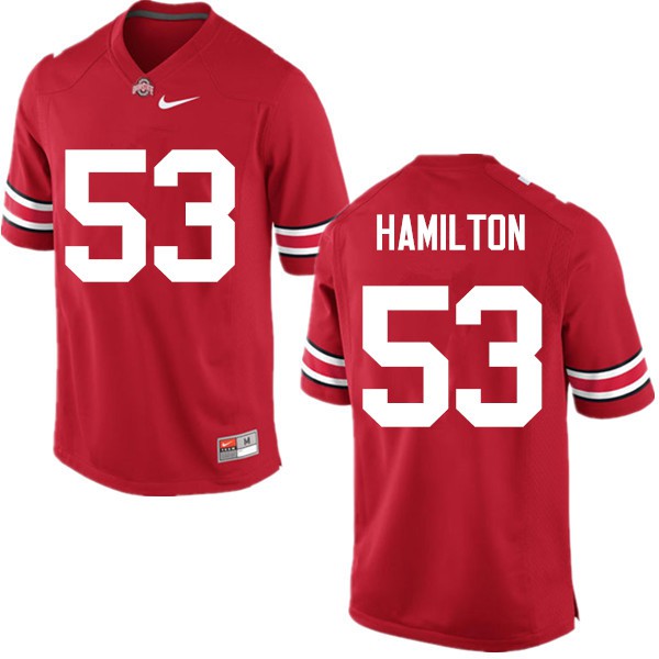Ohio State Buckeyes #53 Davon Hamilton Men Football Jersey Red OSU44745